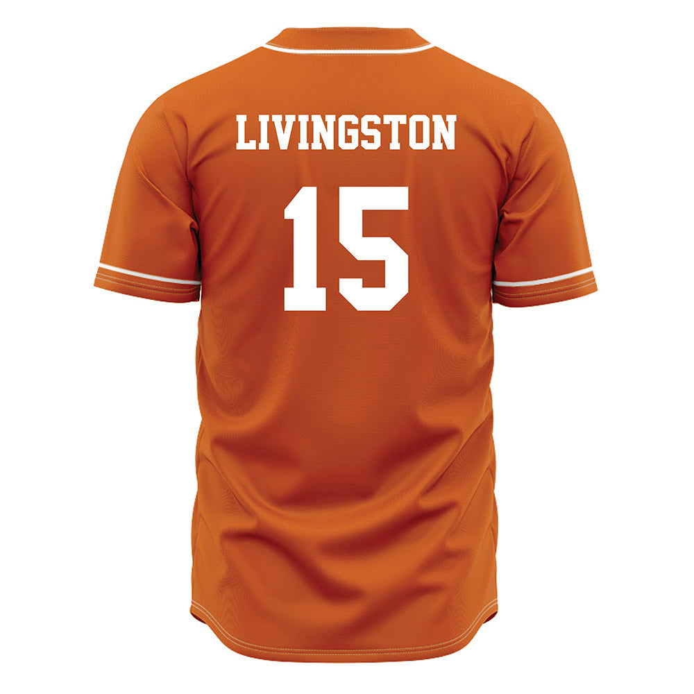 Texas - NCAA Baseball : Josh Livingston - Orange Jersey-1