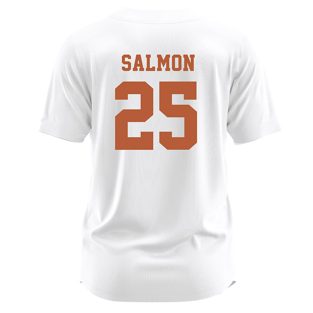 Texas - NCAA Softball : Cambria Salmon - White Jersey-1