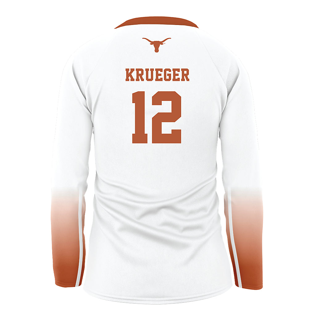 Texas - NCAA Women's Volleyball : Callie krueger - White Volleyball Jersey-1