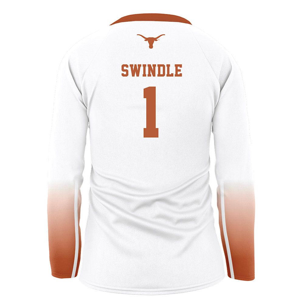 Texas - NCAA Women's Volleyball : Ella Swindle - White Volleyball Jersey-1