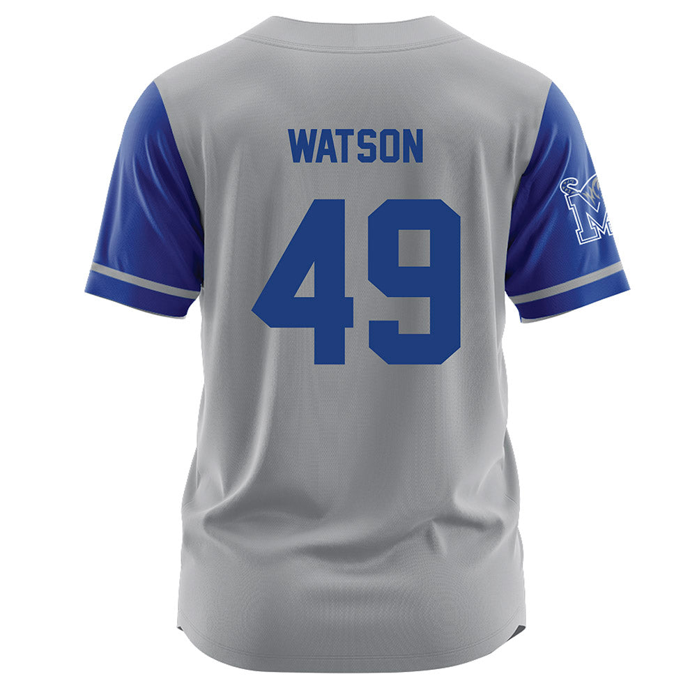 Memphis - NCAA Baseball : Webb Watson - Grey Jersey