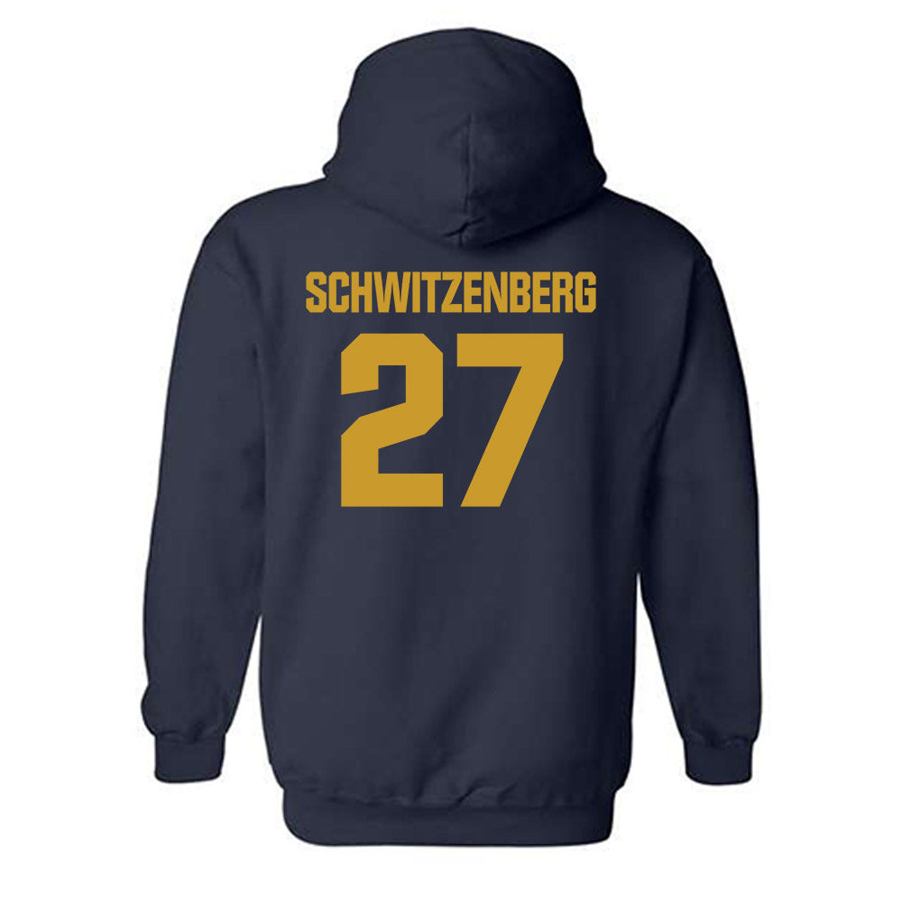 Notre Dame - NCAA Men's Lacrosse : Nate Schwitzenberg - Classic Fashion Shersey Hooded Sweatshirt-1