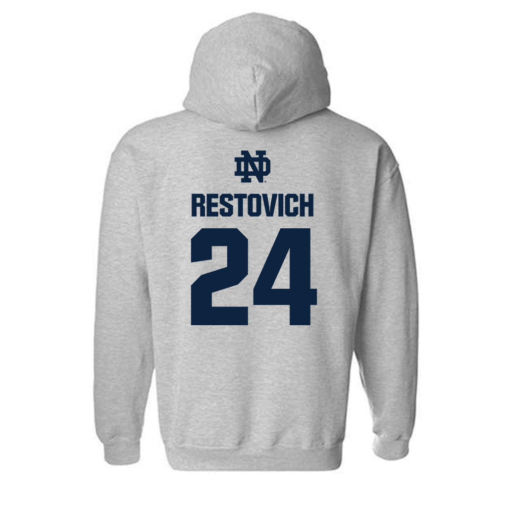 Notre Dame - NCAA Women's Soccer : Grace Restovich - Classic Fashion Shersey Hooded Sweatshirt