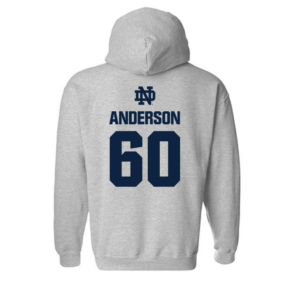 Notre Dame - NCAA Football : Max Anderson - Classic Fashion Shersey Hooded Sweatshirt-1