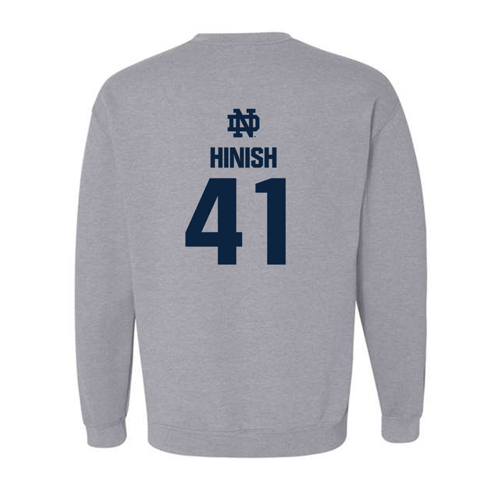 Notre Dame - NCAA Football : Donovan Hinish - Classic Fashion Shersey Crewneck Sweatshirt-1