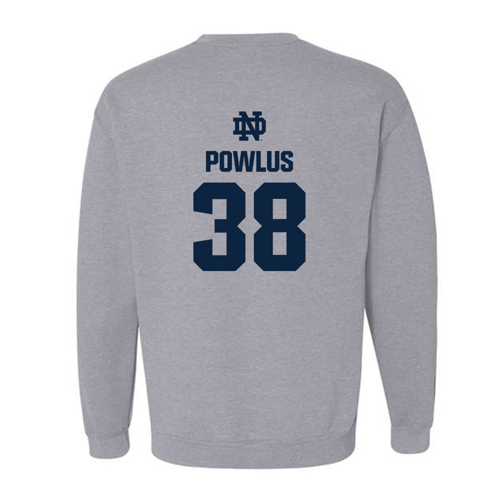 Notre Dame - NCAA Football : Tommy Powlus - Classic Fashion Shersey Crewneck Sweatshirt-1