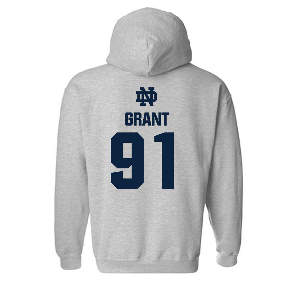 Notre Dame - NCAA Men's Lacrosse : Griffin Grant - Classic Fashion Shersey Hooded Sweatshirt-1