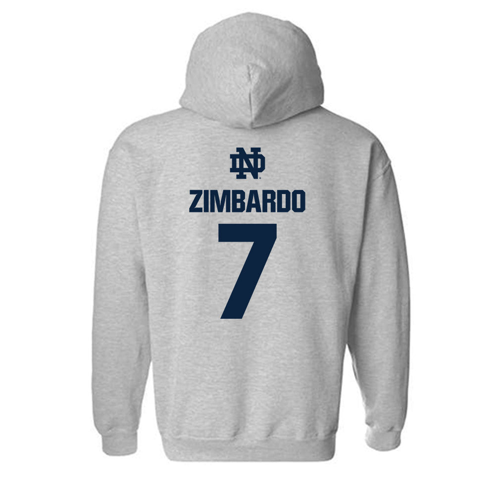 Notre Dame - NCAA Baseball : Jared Zimbardo - Classic Fashion Shersey Hooded Sweatshirt