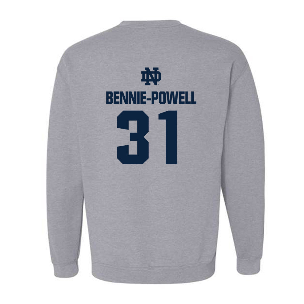 Notre Dame - NCAA Football : Taebron Bennie-Powell - Classic Fashion Shersey Crewneck Sweatshirt-1