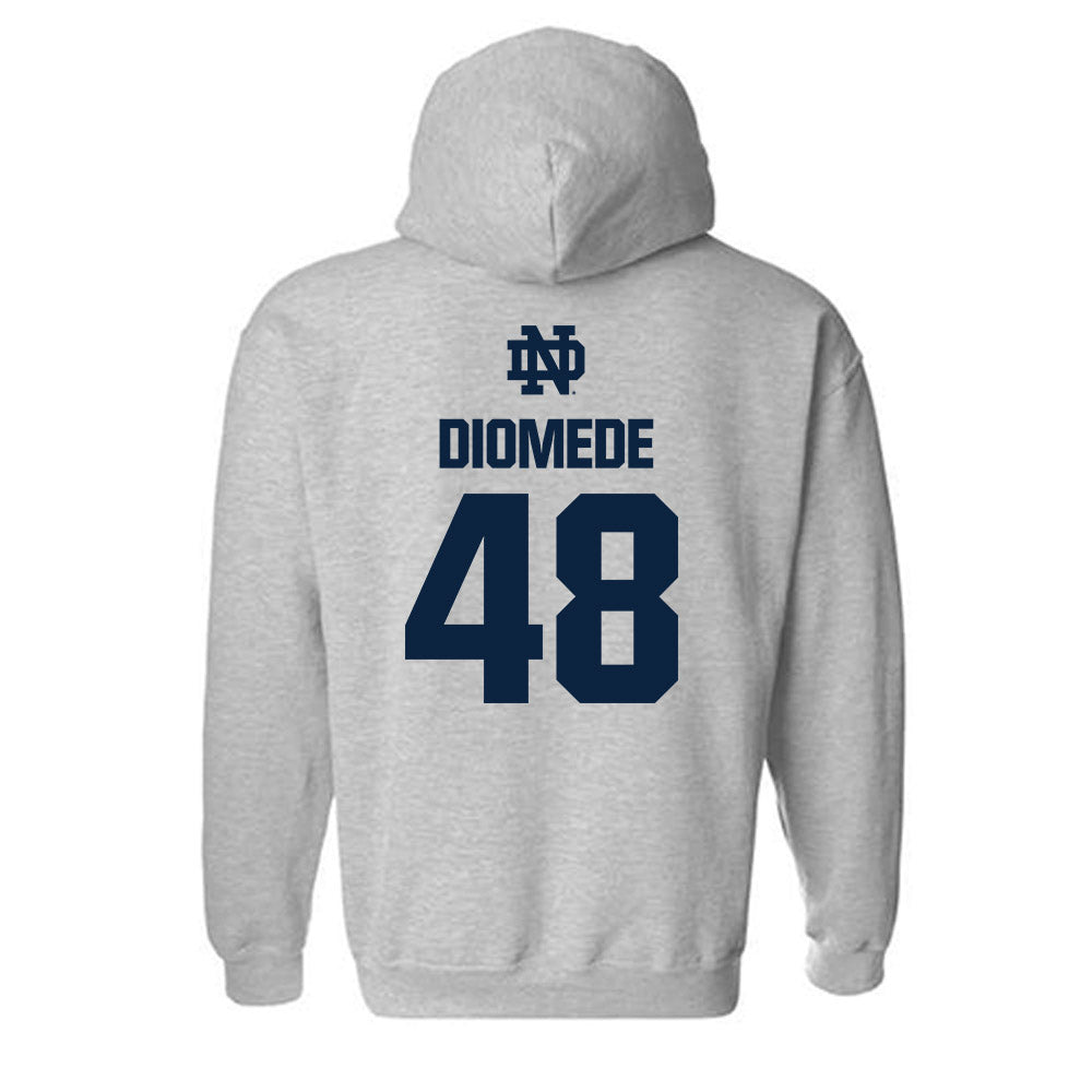 Notre Dame - NCAA Football : Marcello Diomede - Classic Fashion Shersey Hooded Sweatshirt-1