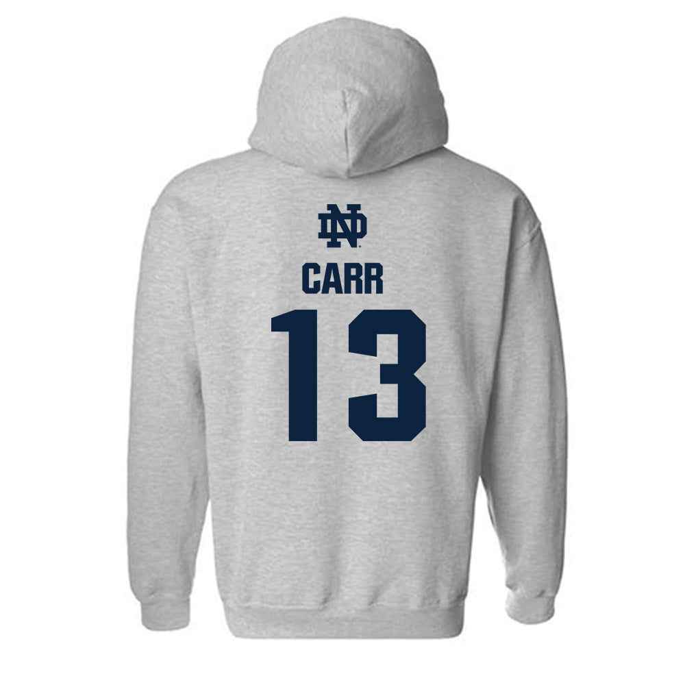 Notre Dame - NCAA Football : CJ Carr - Classic Fashion Shersey Hooded Sweatshirt-1