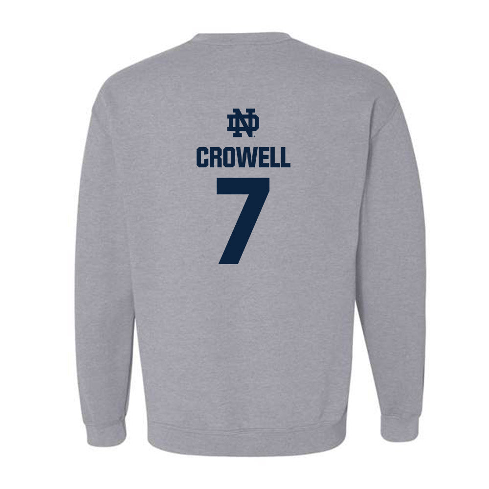 Notre Dame - NCAA Baseball : Caden Crowell - Classic Fashion Shersey Crewneck Sweatshirt-1