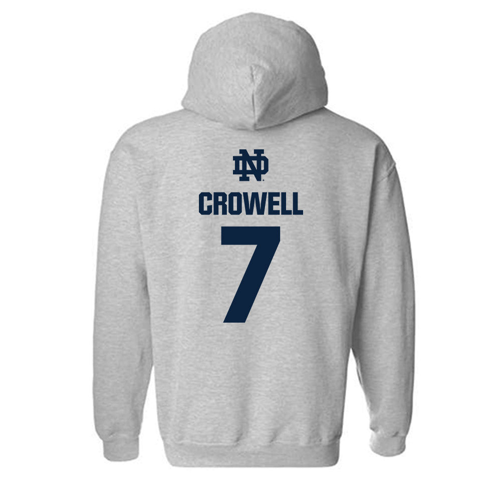 Notre Dame - NCAA Baseball : Caden Crowell - Classic Fashion Shersey Hooded Sweatshirt-1