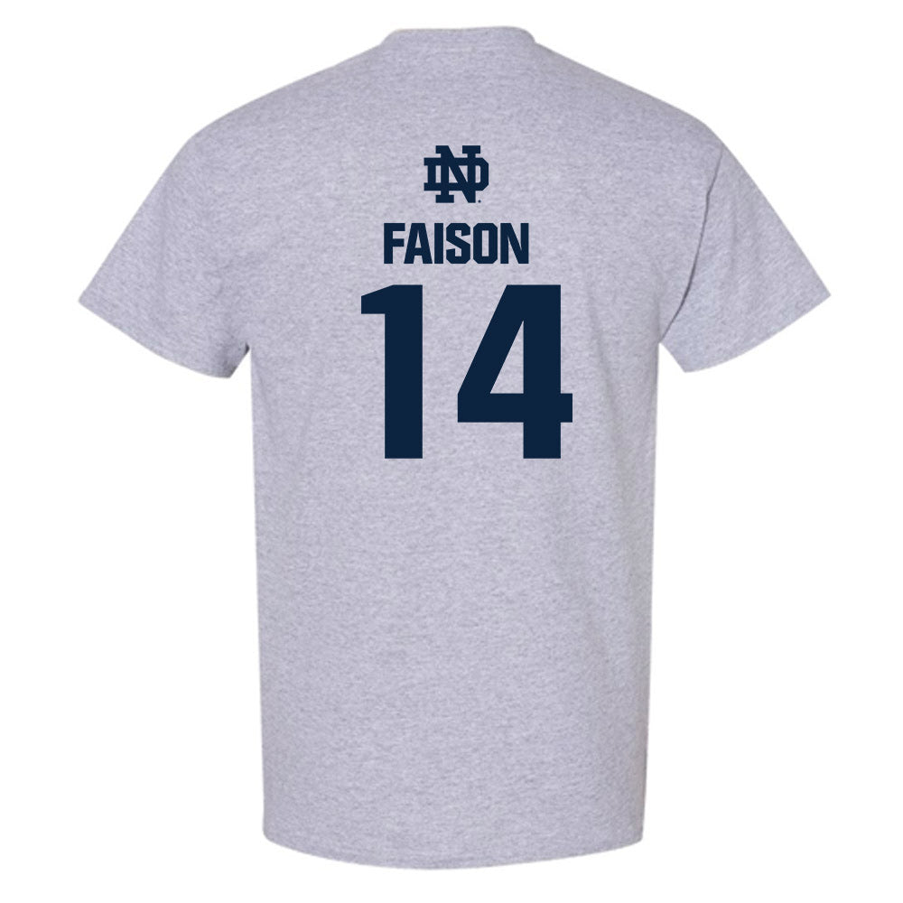 Notre Dame - NCAA Men's Lacrosse : Jordan Faison - Classic Fashion Shersey T-Shirt-1