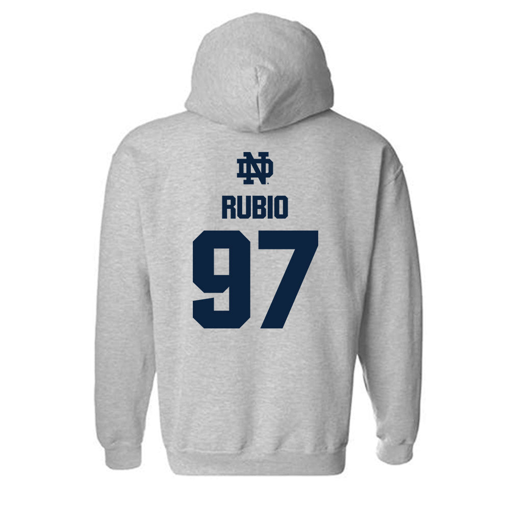 Notre Dame - NCAA Football : Gabriel Rubio - Classic Fashion Shersey Hooded Sweatshirt-1