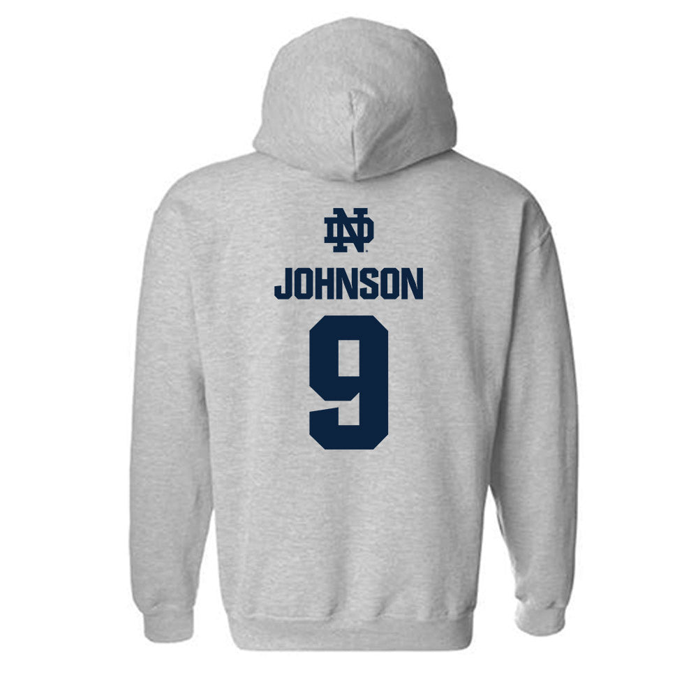 Notre Dame - NCAA Football : Brauntae Johnson - Classic Fashion Shersey Hooded Sweatshirt-1