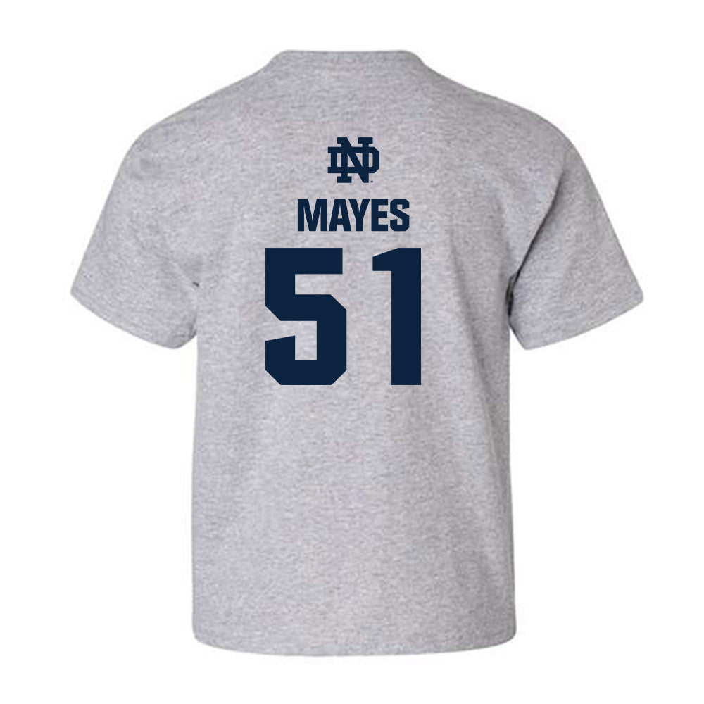 Notre Dame - NCAA Baseball : Justin Mayes - Classic Fashion Shersey Youth T-Shirt-1
