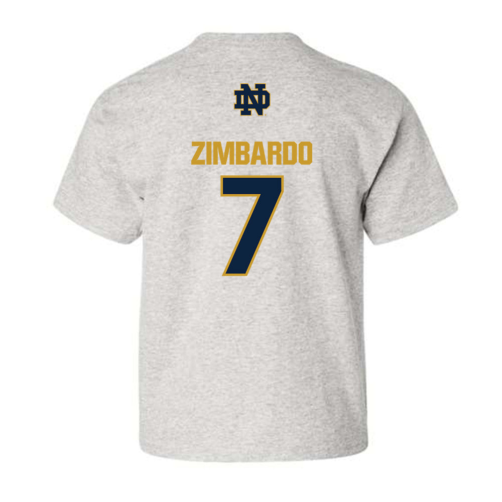 Notre Dame - NCAA Baseball : Jared Zimbardo - Classic Fashion Shersey Youth T-Shirt