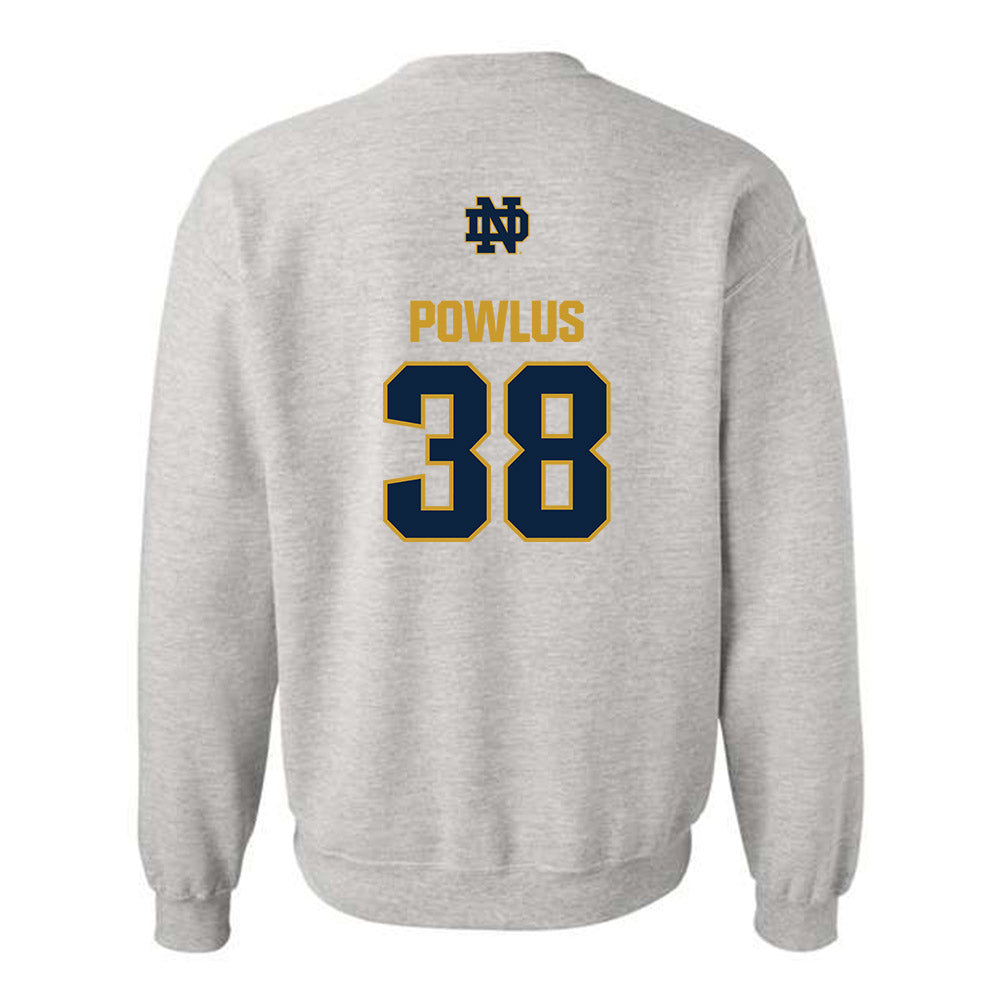 Notre Dame - NCAA Football : Tommy Powlus - Classic Fashion Shersey Crewneck Sweatshirt-1