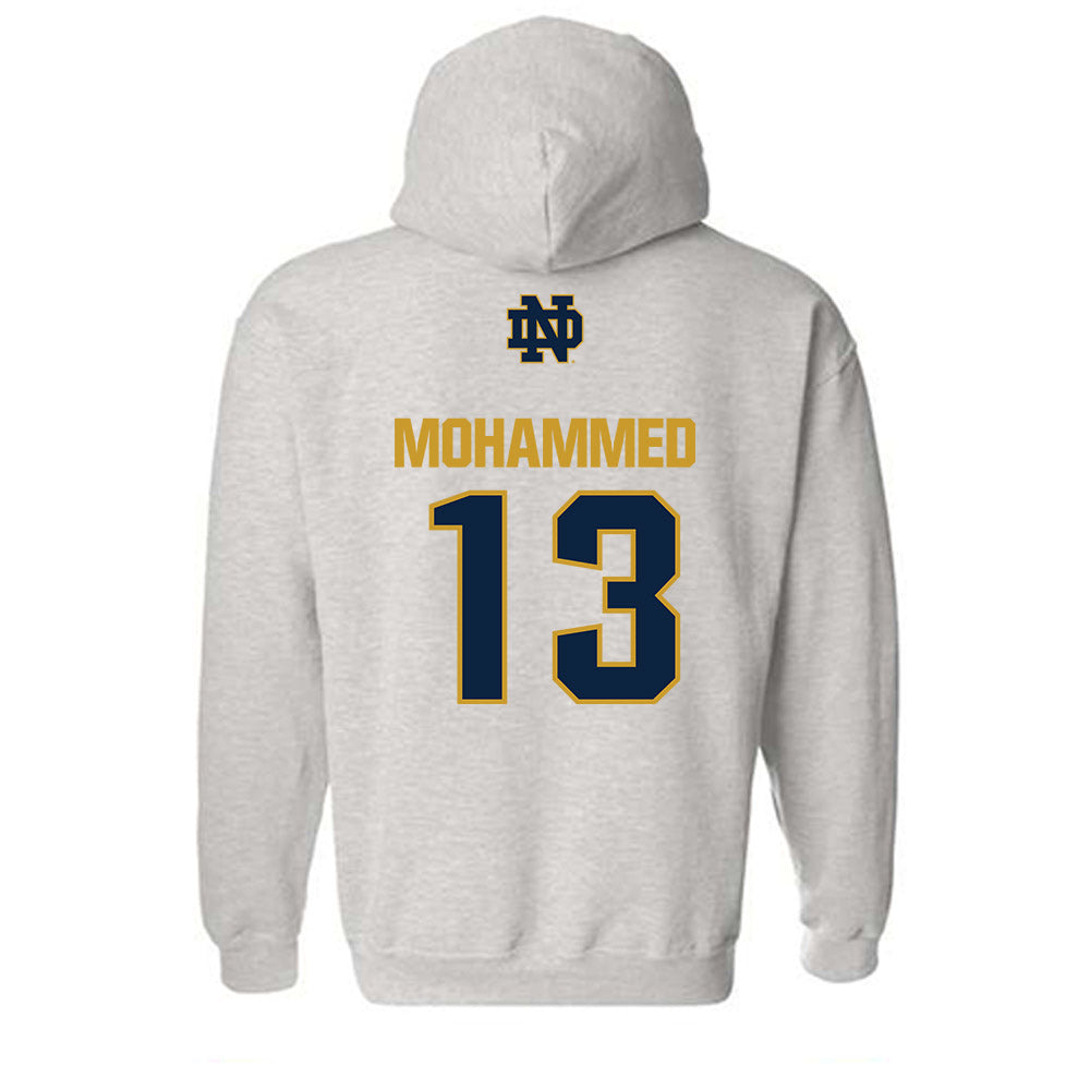 Notre Dame - NCAA Men's Basketball : Sir Mohammed - Classic Fashion Shersey Hooded Sweatshirt-1