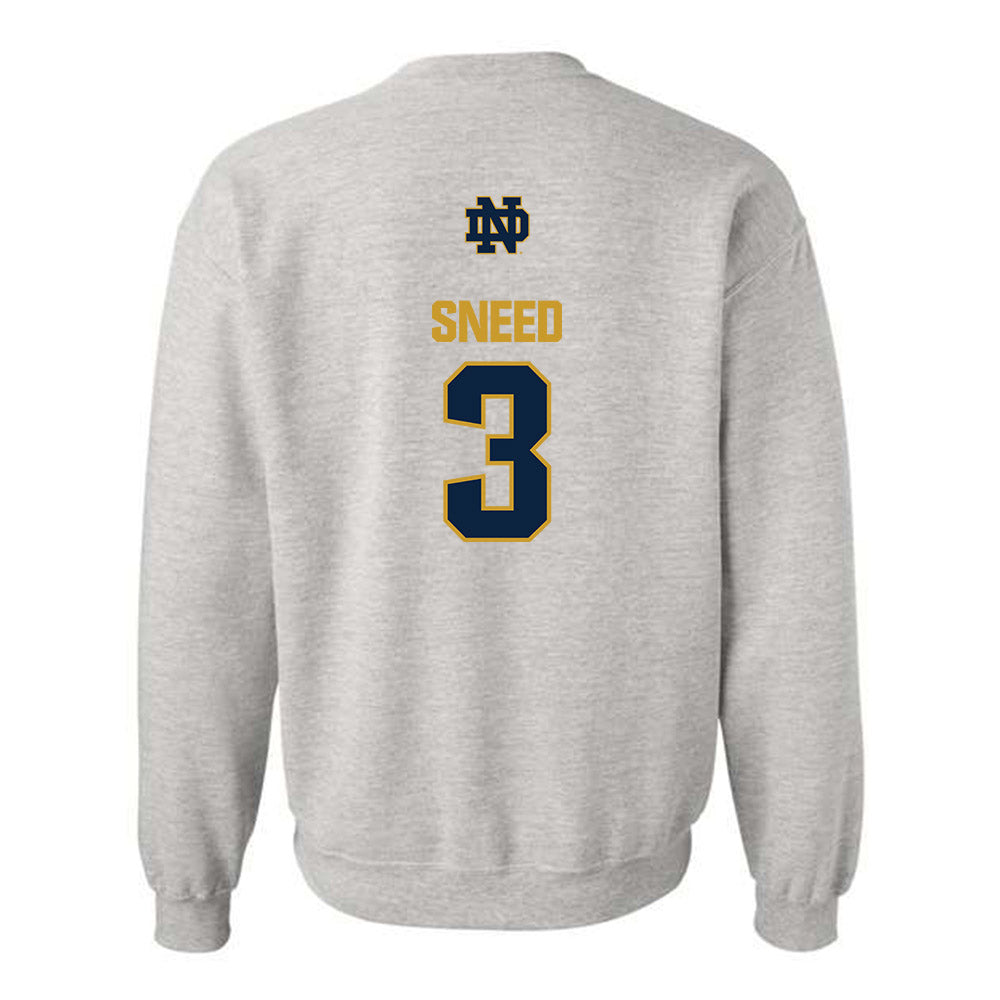 Notre Dame - NCAA Football : Jaylen Sneed - Classic Fashion Shersey Crewneck Sweatshirt-1