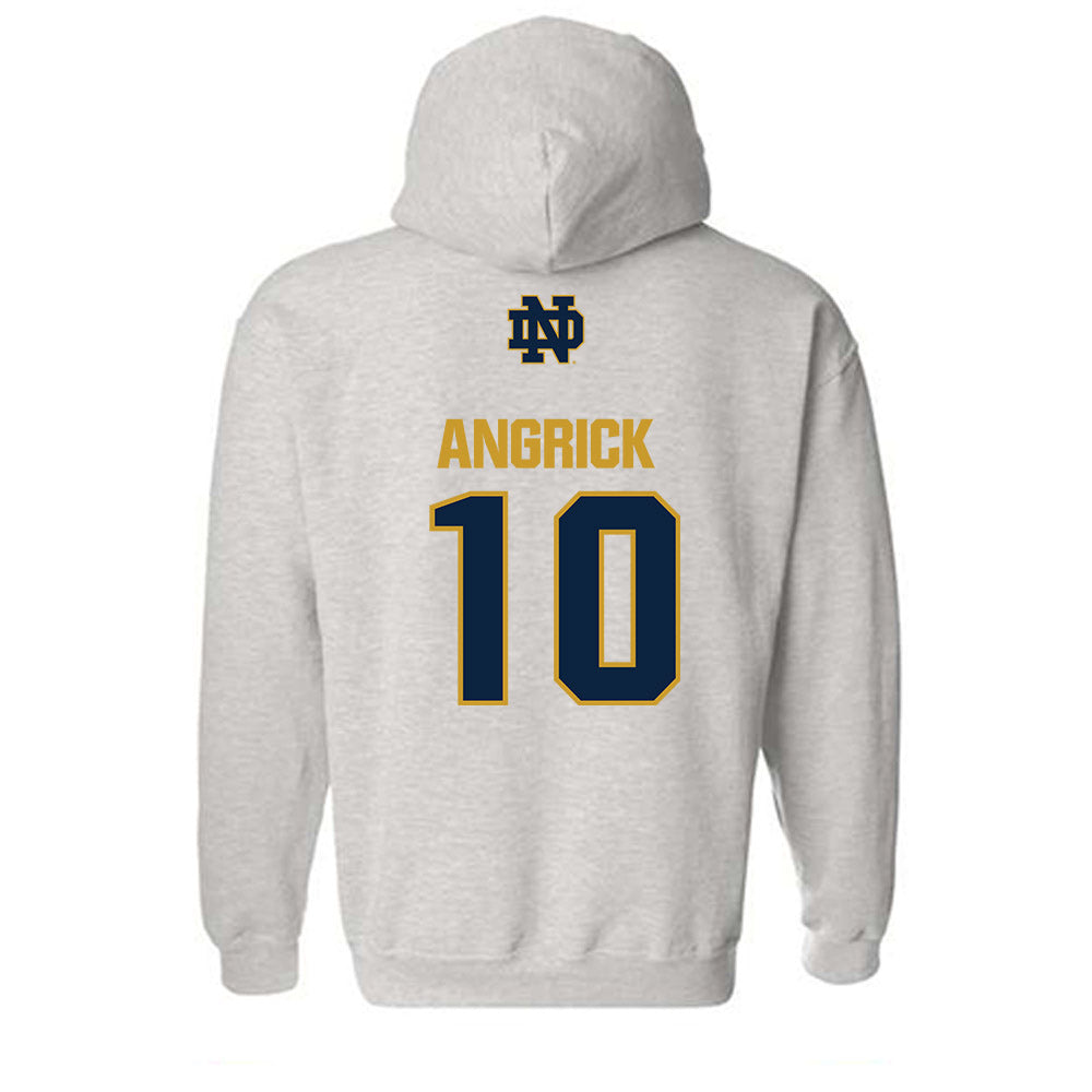 Notre Dame - NCAA Men's Lacrosse : Will Angrick - Classic Fashion Shersey Hooded Sweatshirt-1