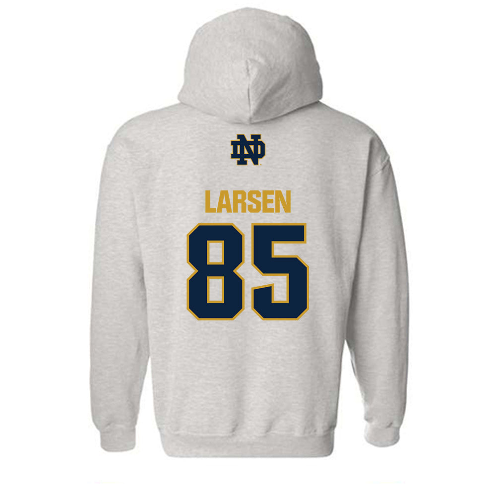 Notre Dame - NCAA Football : Jack Larsen - Classic Fashion Shersey Hooded Sweatshirt-1