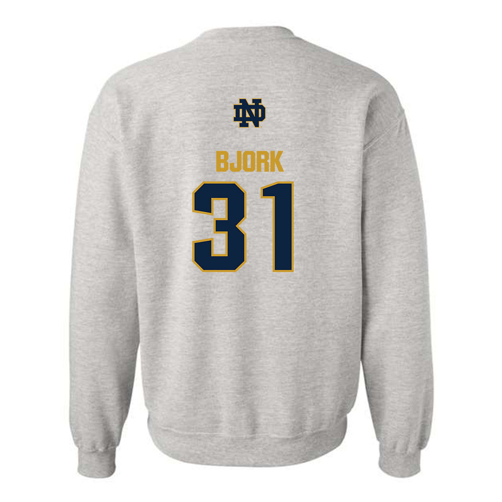 Notre Dame - NCAA Women's Volleyball : Anna Bjork - Classic Fashion Shersey Crewneck Sweatshirt