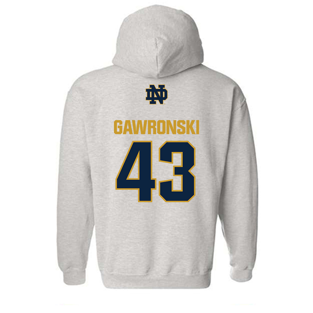 Notre Dame - NCAA Women's Lacrosse : Avery Gawronski - Classic Fashion Shersey Hooded Sweatshirt-1