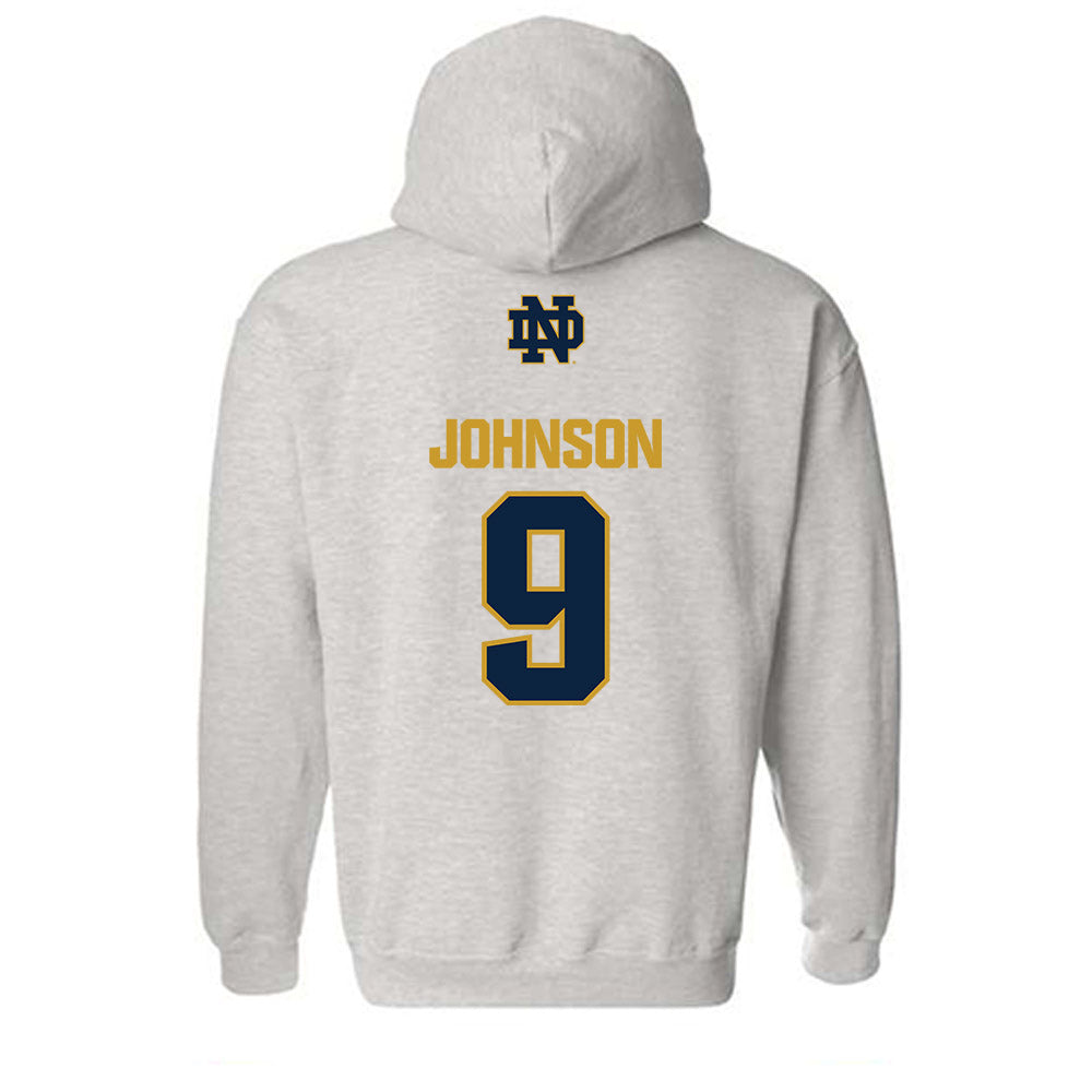 Notre Dame - NCAA Football : Brauntae Johnson - Classic Fashion Shersey Hooded Sweatshirt-1