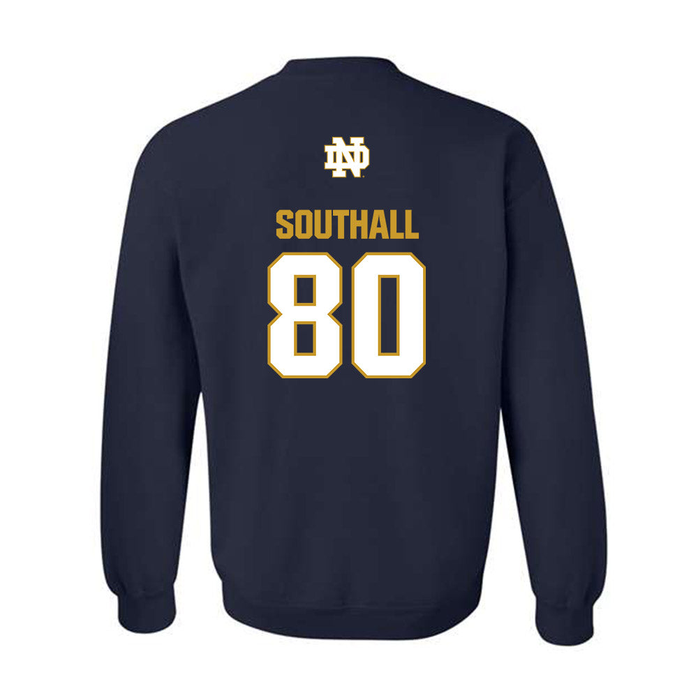 Notre Dame - NCAA Football : Xavier Southall - Classic Fashion Shersey Crewneck Sweatshirt-1