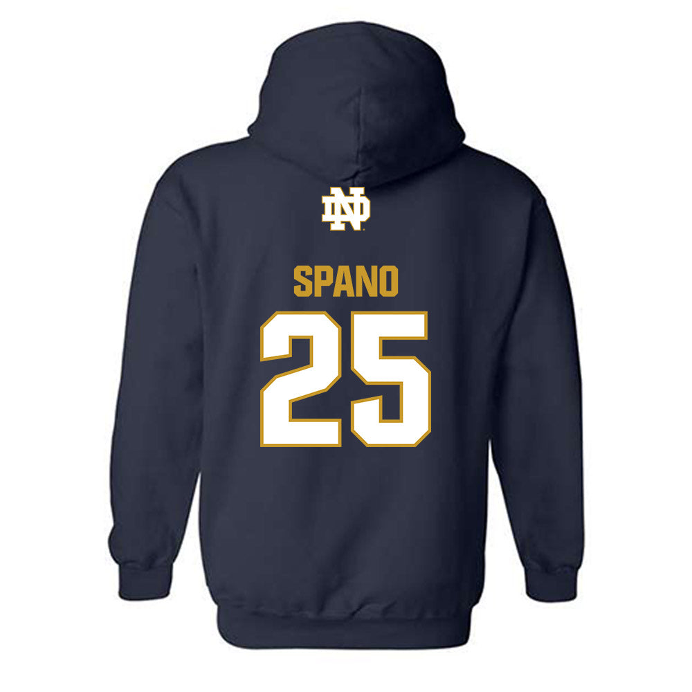 Notre Dame - NCAA Men's Lacrosse : Tyler Spano - Classic Fashion Shersey Hooded Sweatshirt-1