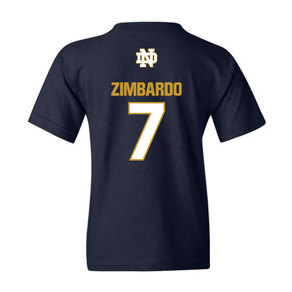 Notre Dame - NCAA Baseball : Jared Zimbardo - Classic Fashion Shersey Youth T-Shirt