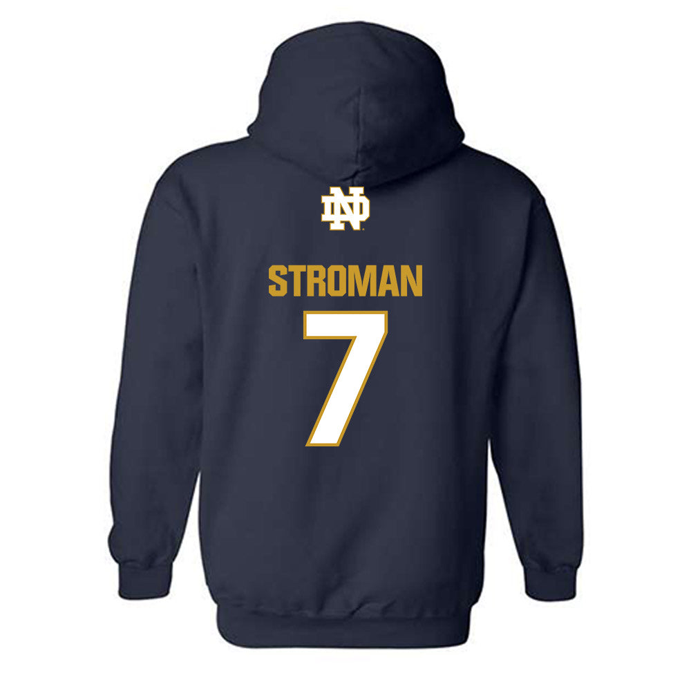 Notre Dame - NCAA Football : Jalen Stroman - Classic Fashion Shersey Hooded Sweatshirt-1