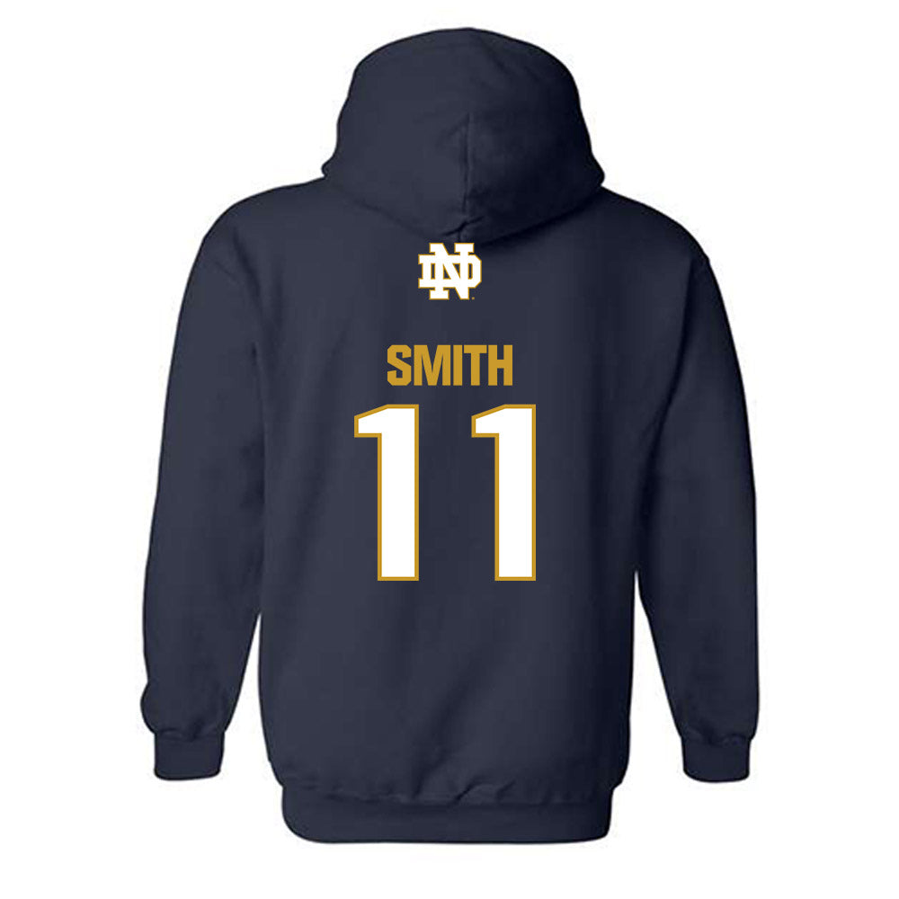 Notre Dame - NCAA Football : KK Smith - Classic Fashion Shersey Hooded Sweatshirt-1