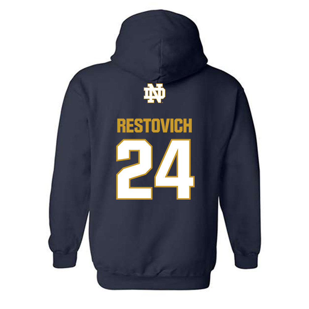 Notre Dame - NCAA Women's Soccer : Grace Restovich - Classic Fashion Shersey Hooded Sweatshirt