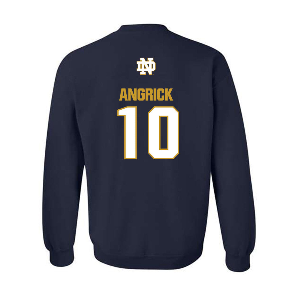 Notre Dame - NCAA Men's Lacrosse : Will Angrick - Classic Fashion Shersey Crewneck Sweatshirt-1