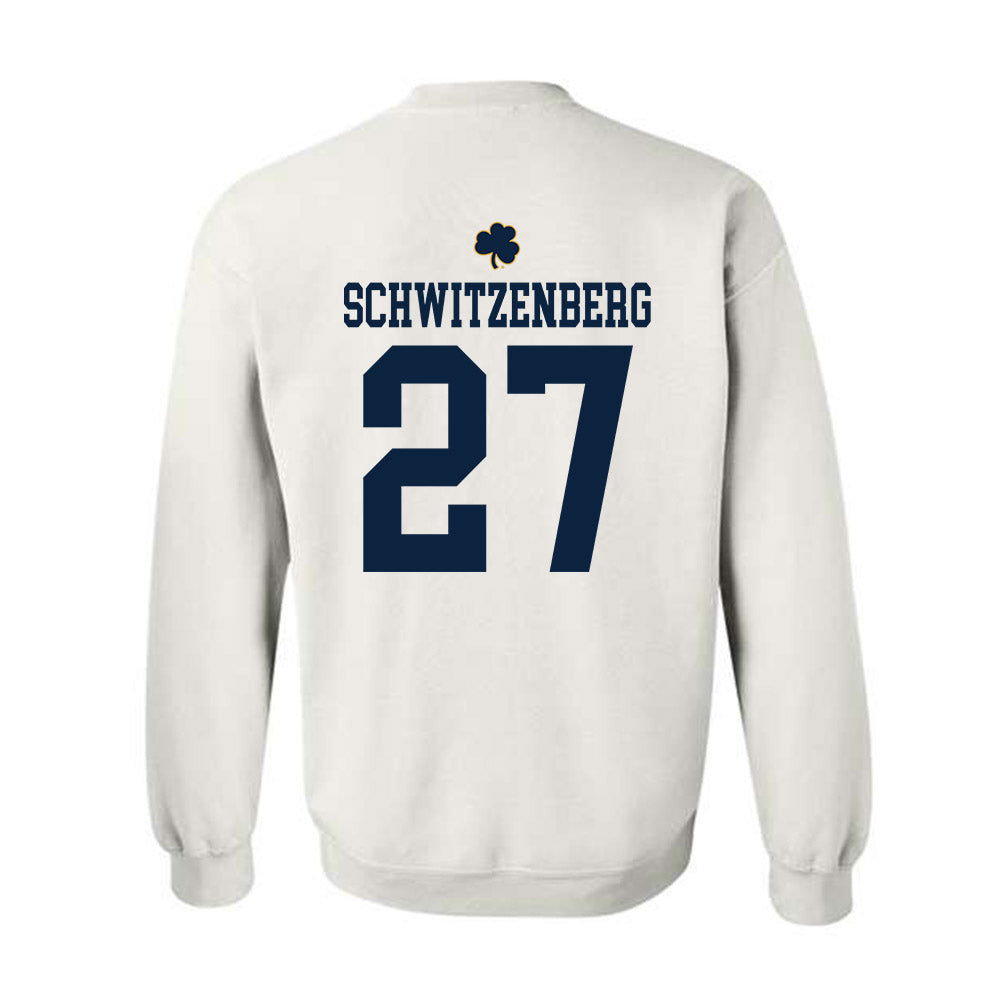 Notre Dame - NCAA Men's Lacrosse : Nate Schwitzenberg - Classic Shersey Crewneck Sweatshirt-1