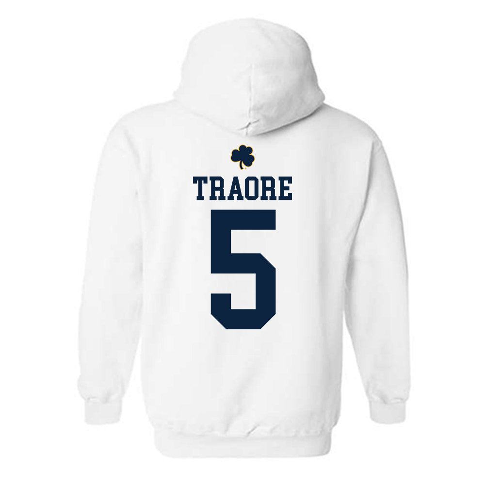 Notre Dame - NCAA Football : Boubacar Traore - Classic Shersey Hooded Sweatshirt-1