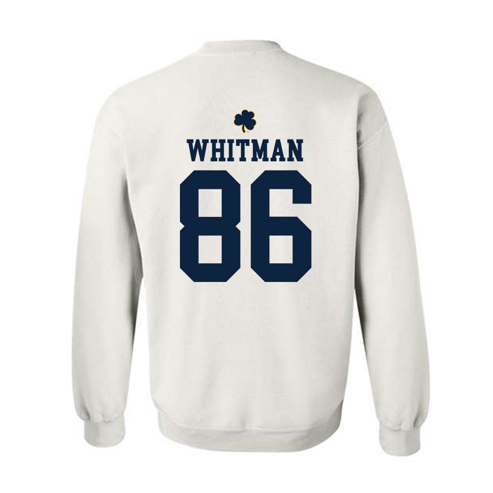 Notre Dame - NCAA Football : Alex Whitman - Classic Shersey Crewneck Sweatshirt-1
