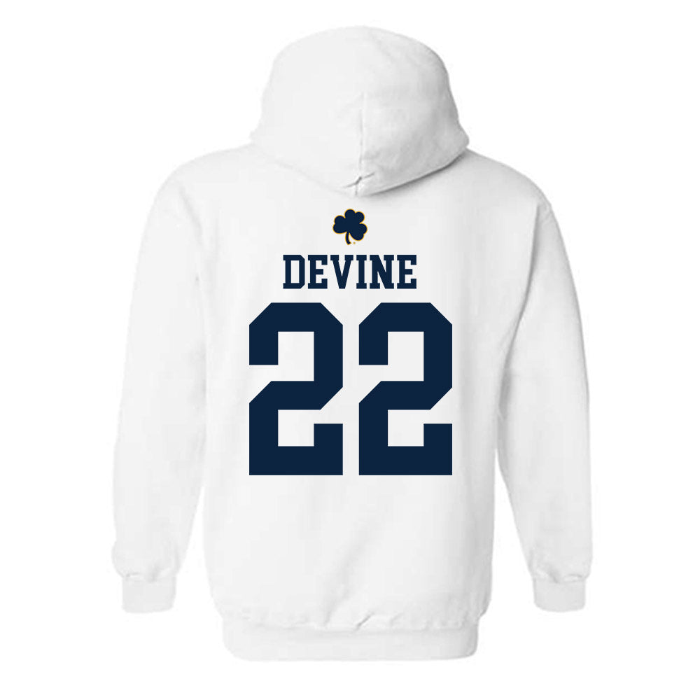 Notre Dame - NCAA Men's Basketball : Luke Devine - Classic Shersey Hooded Sweatshirt-1