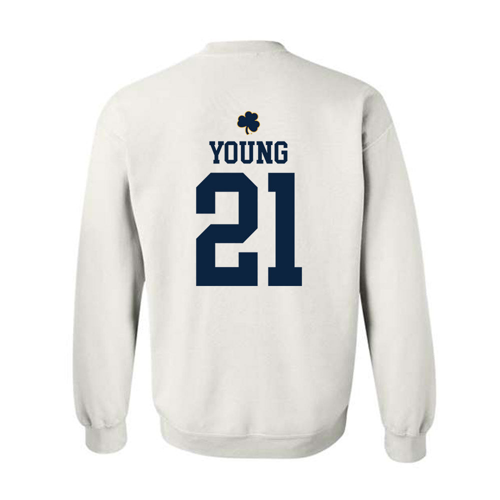 Notre Dame - NCAA Football : Kedren Young - Classic Shersey Crewneck Sweatshirt-1