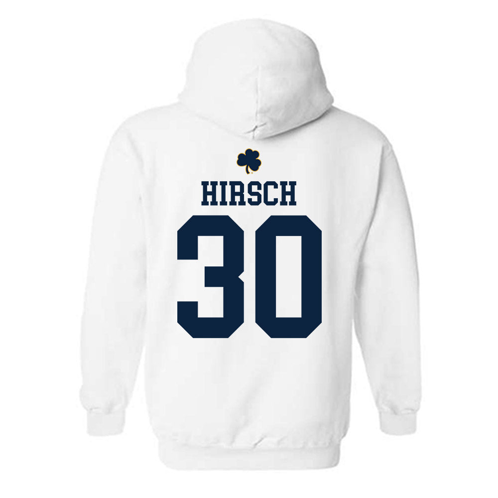 Notre Dame - NCAA Baseball : Xavier Hirsch - Classic Shersey Hooded Sweatshirt-1