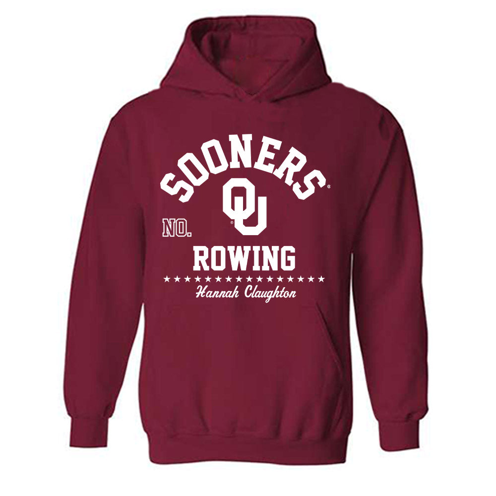 Oklahoma - NCAA Women's Rowing : Hannah Claughton - Classic Fashion Shersey Hooded Sweatshirt-0
