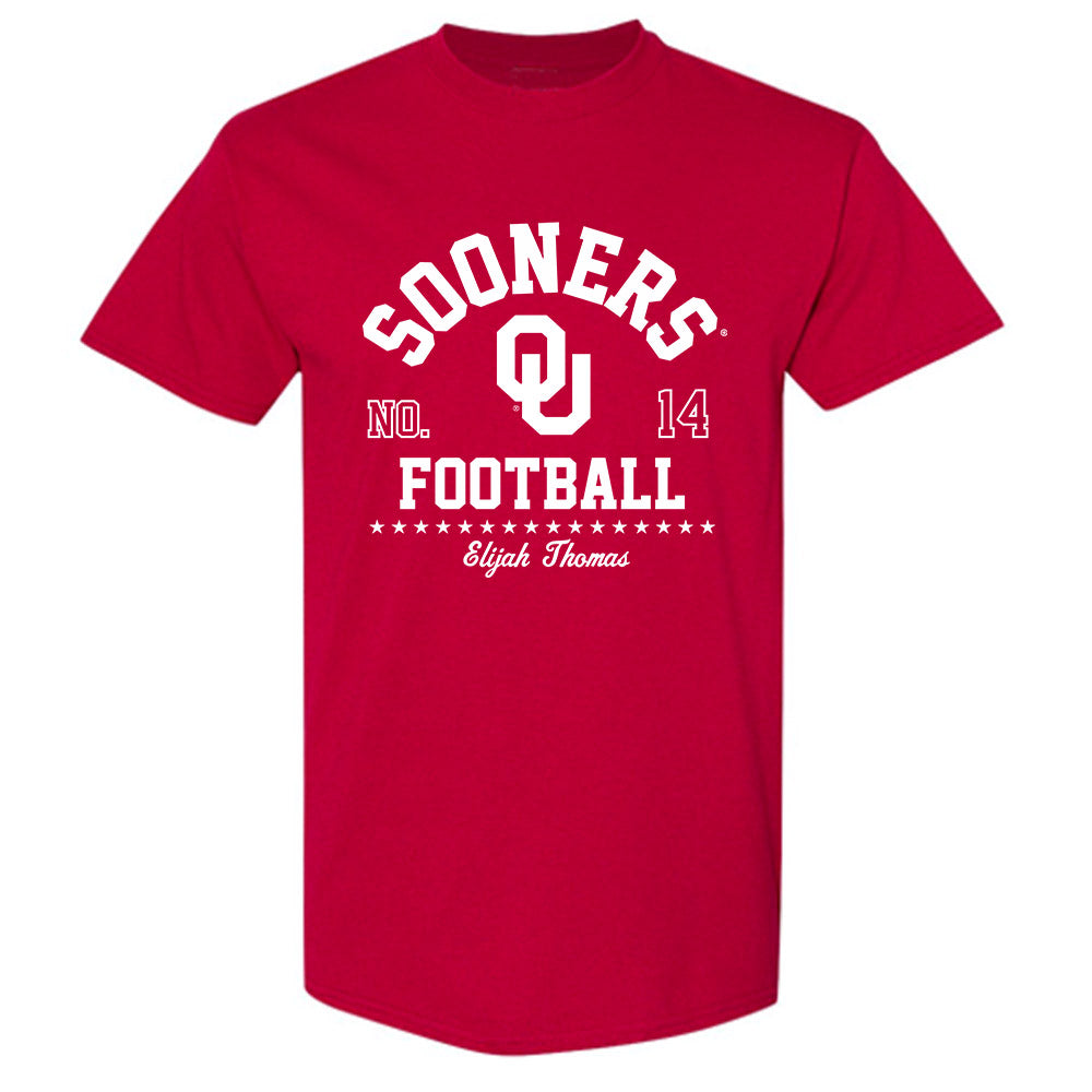 Oklahoma - NCAA Football : Elijah Thomas - Classic Fashion Shersey T-Shirt-0