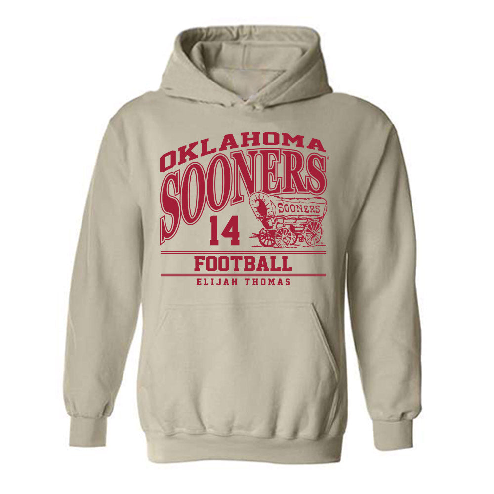 Oklahoma - NCAA Football : Elijah Thomas - Classic Fashion Shersey Hooded Sweatshirt-0