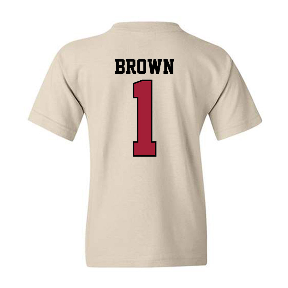 Oklahoma - NCAA Men's Basketball : Xzayvier Brown - Sports Shersey Youth T-Shirt-1