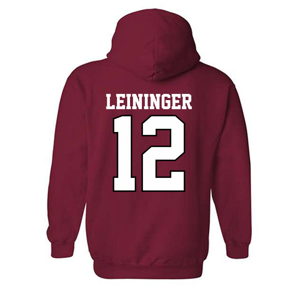 Oklahoma - NCAA Baseball : Ryley Leininger - Sports Shersey Hooded Sweatshirt-1