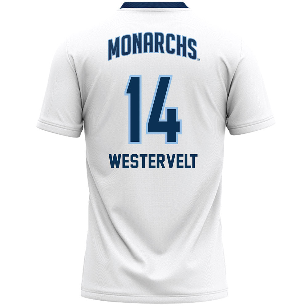 Old Dominion - NCAA Women's Lacrosse : Anna Westervelt - White Lacrosse Jersey -1