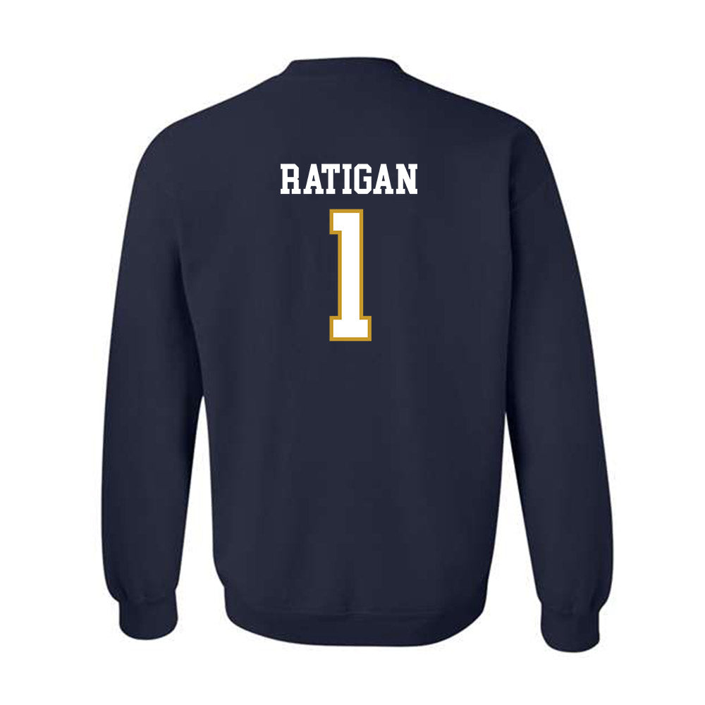 Notre Dame - NCAA Women's Basketball : Kelly Ratigan - Sports Shersey Crewneck Sweatshirt-1